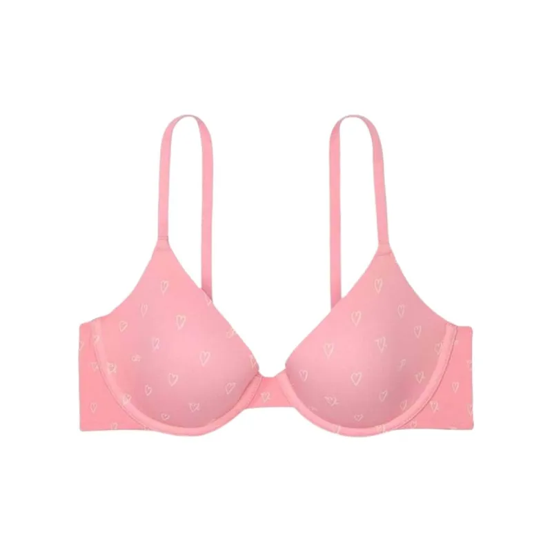 Victoria's Secret WEAR EVERYWHERE PINK Girlish Bra Women's Pink Heart-0