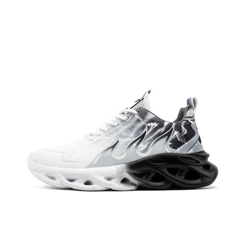 Meiretu Non slip, Wear resistant, Impact resistant Low Top Casual Shoes Men's White Black