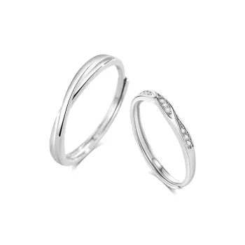 BLANK IN BLANK Sterling Silver Rings Unisex Anniversary Gift For Girlfriend's Birthday