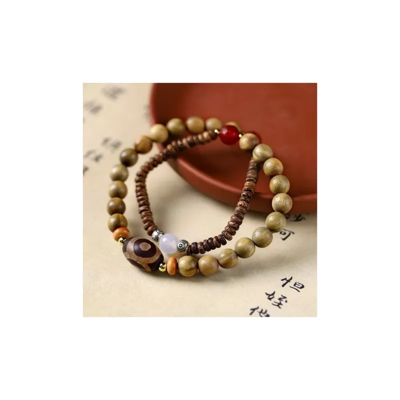 Tsukiran Green Sandalwood Bracelets Unisex-1