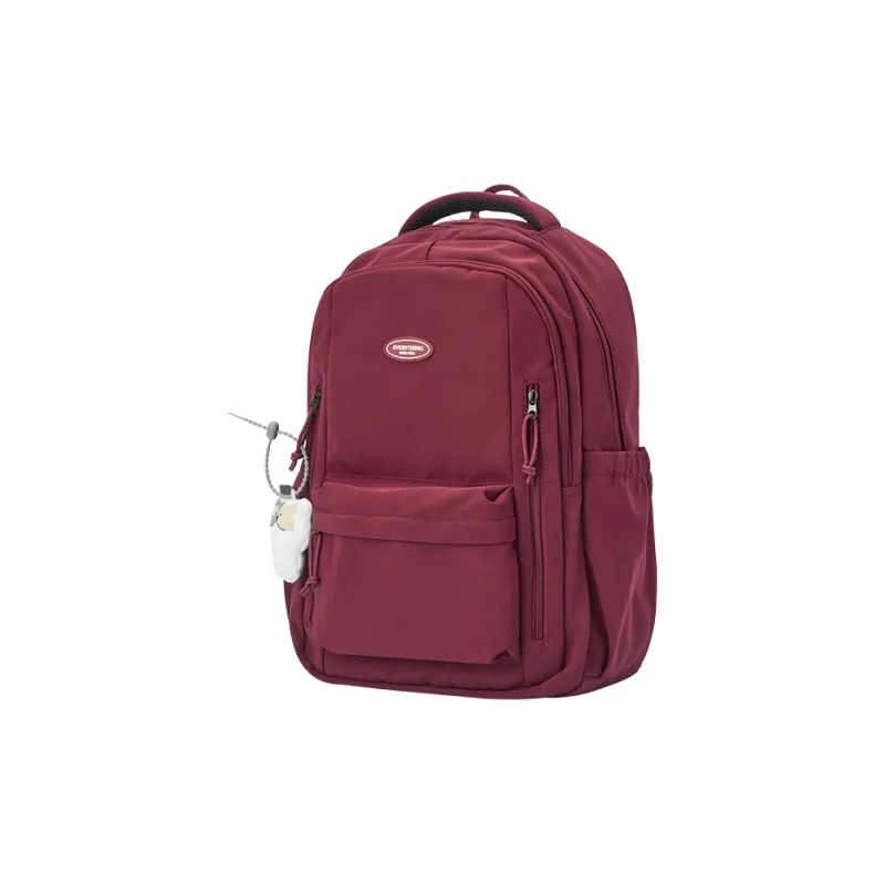 SEM/R Fabric Backpack Large Size Unisex Ecru/Burgundy/Black-5