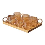 Cloud Ring Window Cup Amber 6 Pack+Tray