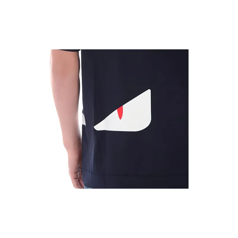 FENDI T-Shirts Men Navy Blue-5