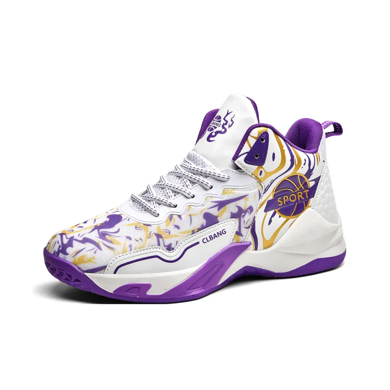 SOURCE Cushioning Anti Slip Wear Resistant Coverage Support Balance Impact Resistant Mid Top Basketball Shoes Unisex-1