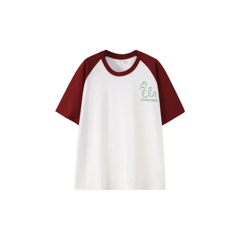 Top Melon Undershirts Unisex White & Burgundy-0