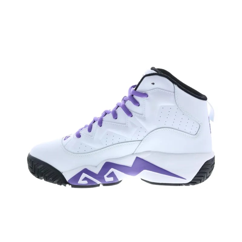 FILA MB Cushioned Slip Resistant Abrasion Resistant Mid Top Basketball Shoes Men's White-2