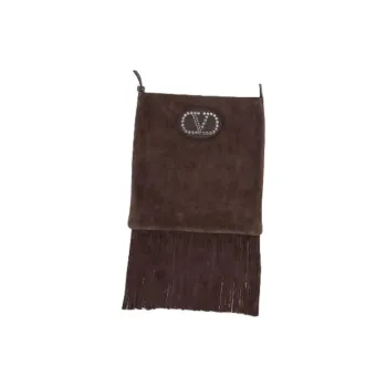 Valentino Suede Leather Shoulder Bag Crossbody Bag Men's Brown