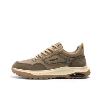 NAVIGARE Small Sailboats Height Increasing Low Top Casual Shoes Men's Khaki
