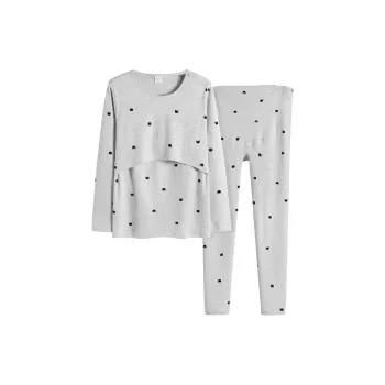 Montagut Pajama Set Women's 2 Pack Gray