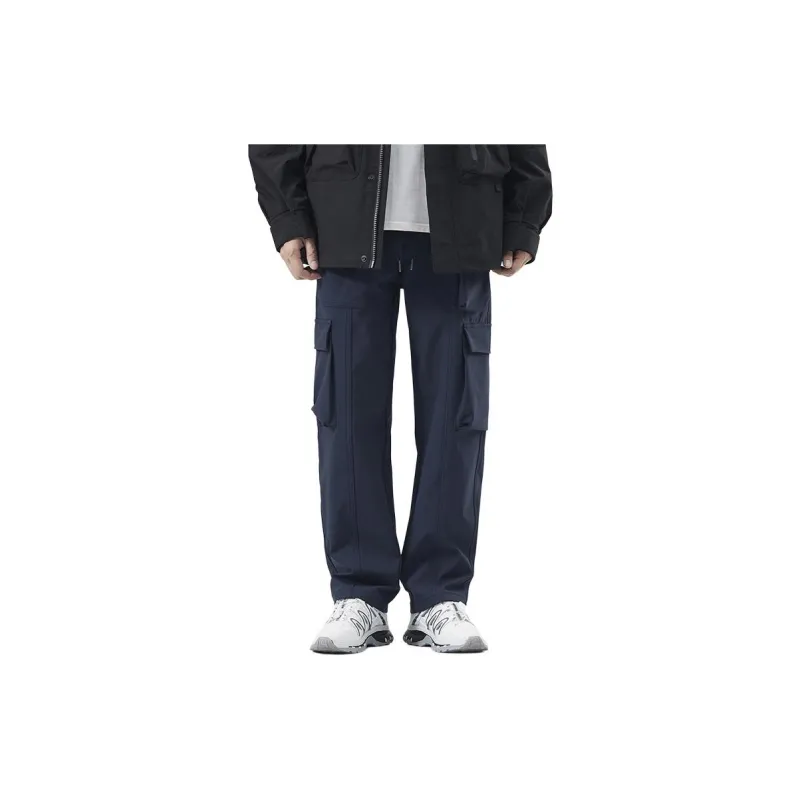 SONGS ALONG Cargo Pants Unisex Dark Blue-2