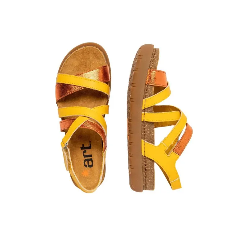 Art RHODES Strap Sandals Women's Yellow-2