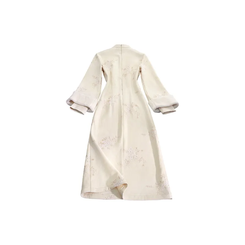 TOUCH Long Sleeved Dresses Women's Beige Apricot-1