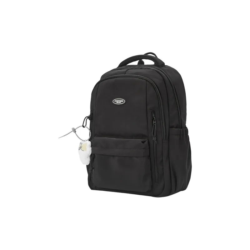SEM/R Fabric Backpack Large Size Unisex Ecru/Burgundy/Black-7