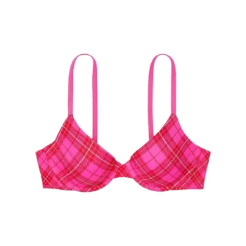 Victoria's Secret WEAR EVERYWHERE PINK Bra Women's Sweet Style Pink Plaid