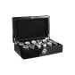 12 Watch Slot-Black+Black Microfiber-Smart Fingerprint Lock