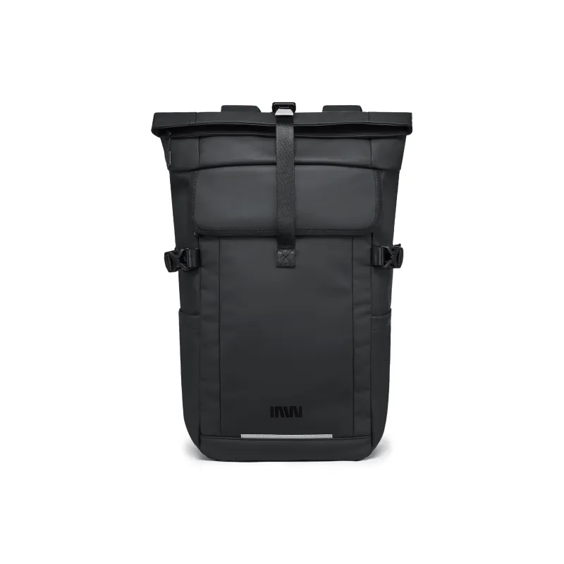 SEPTWOLVES Artificial Leather Large Capacity Backpack Commute Travel Laptop Backpack QPL Men's Black-2