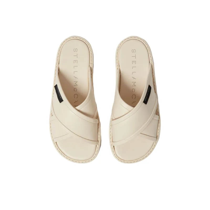 Stella McCartney Sneak Elyse Slide Slippers Women's Beige-3