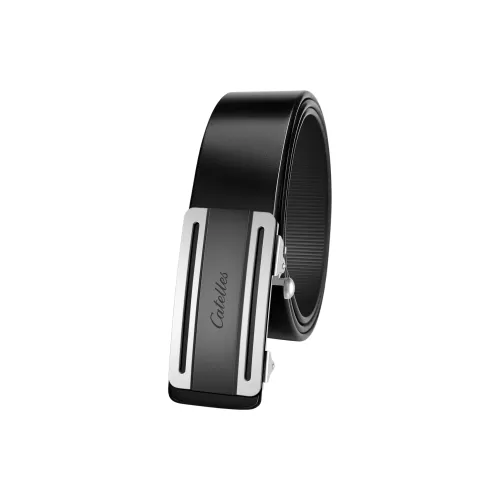 CATELLES Top Grain Cow Leather Leather Belts Men's Black/Coffee Width 3.4cm