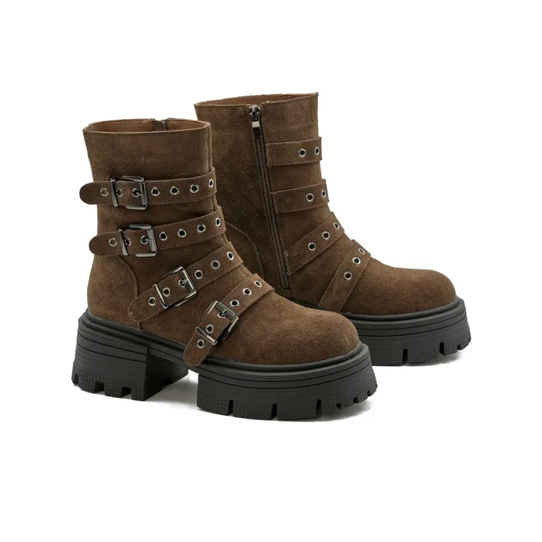 Little Sue Ankle Boots Women's Khaki-2