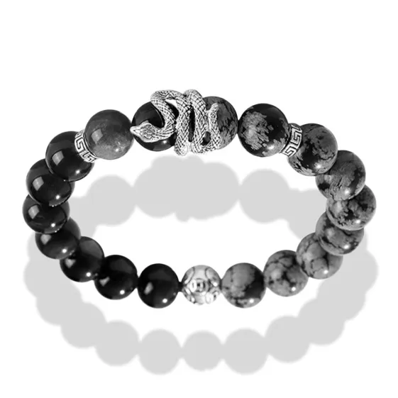 GIRATI Obsidian Jade Bracelets Unisex-4