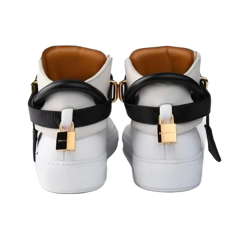 Buscemi High Top Skateboard Shoes Men's White-3