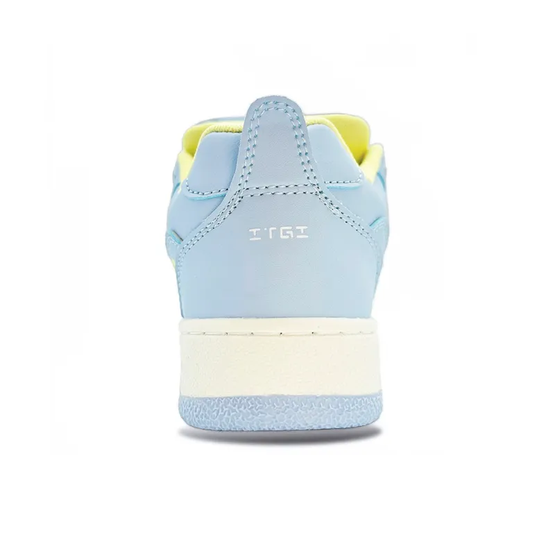 ITGI Anti Slip And Wear Resistant Coverage Low Top Skateboard Shoes Unisex Blue Yellow-4