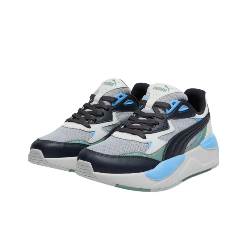 PUMA X Ray Speed Anti Slip Wear Resistant Low Top Casual Shoes Unisex Gray Blue-2