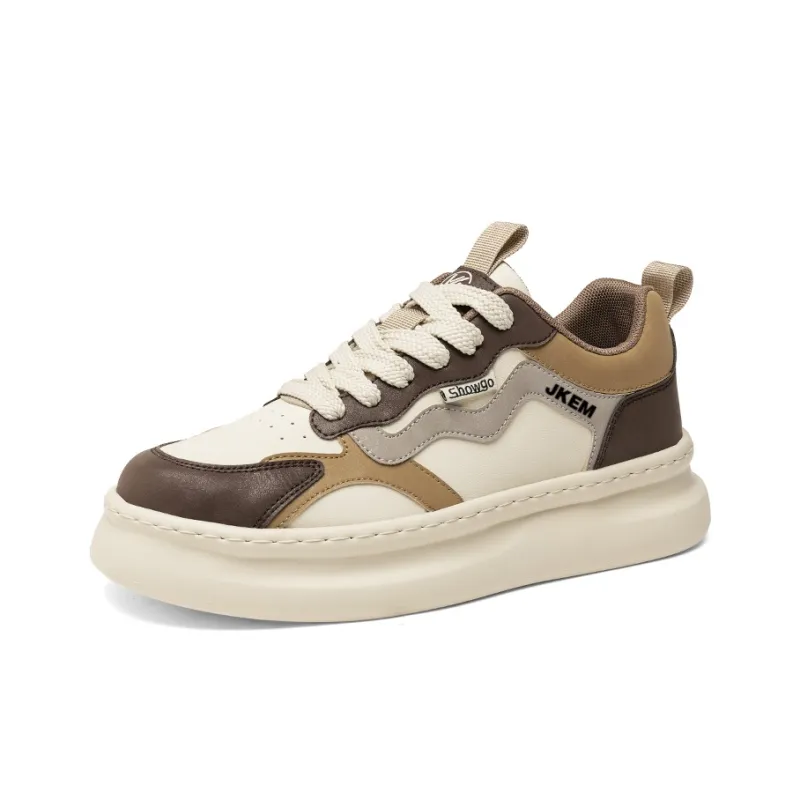 JKEM Slip-Resistant Cushioning Wear-Resistant Height Increasing Low-Top Skateboard Shoes Men's-6