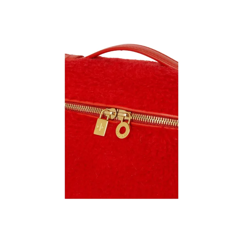 Loro Piana ExtraPocket Cotton Shoulder Bag Crossbody Bag Handbag Kids' Fire Red-2