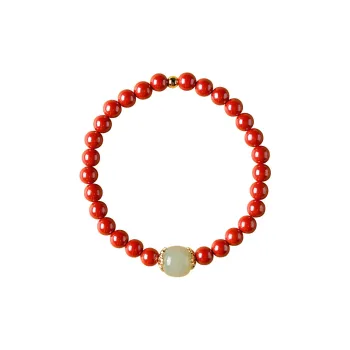 Baozhi Reconstructed Cinnabar Bracelets Unisex