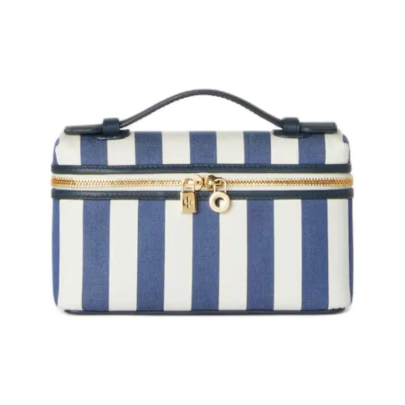 Loro Piana ExtraPocket Cotton Shoulder Bag Crossbody Bag Handbag Mini Kids' Blue & White-0