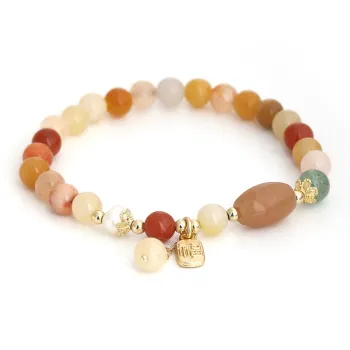 Kelanxi Golden Silk Jade Bracelets Women's