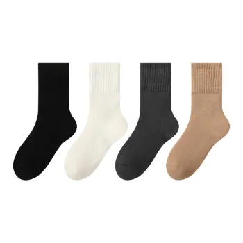 MIIOW Mid Calf Socks Unisex 4 Pack
