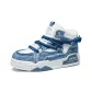 White Blue Fleece-Lined 8058