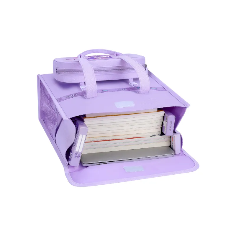 Hello Kitty Sanrio Series Polyester Handbag Shoulder Bag Tutoring Bag Kids' Purple-4