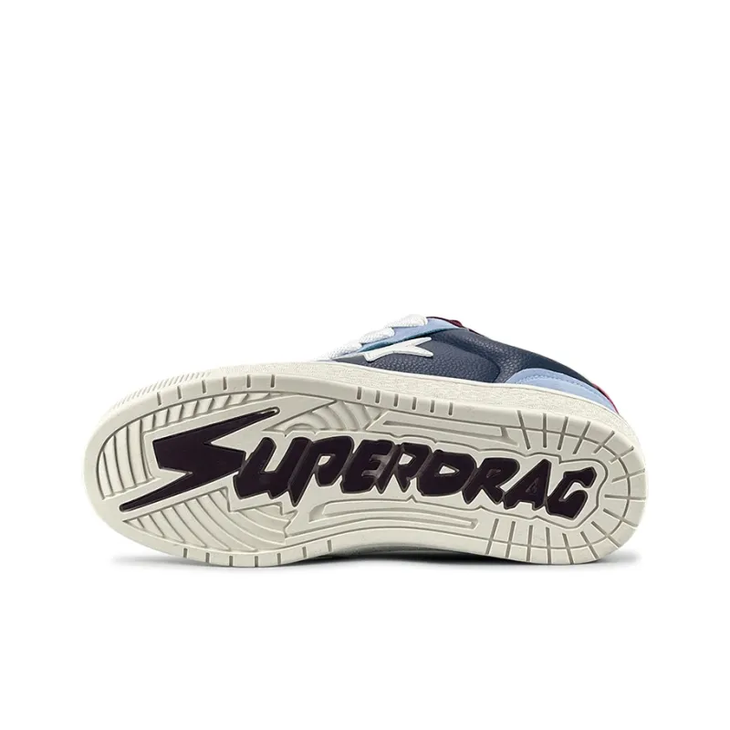 LuzaoT SUPER DRAG Anti Slip And Wear Resistant Breathable Low Top Skateboard Shoes Women's Denim Blue-5