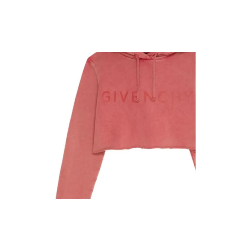 Givenchy Cropped Hoodie 'Medium Red'-5