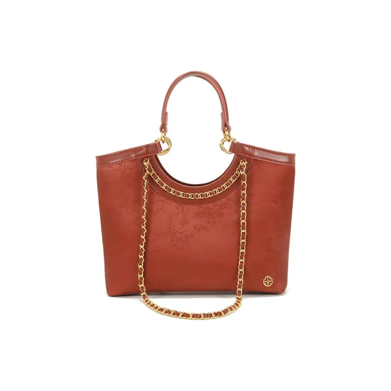 PAYOT Microfiber Synthetic Leather One Shoulder Handbags Regular Women's Brick Red-0