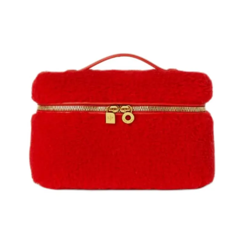 Loro Piana ExtraPocket Cotton Shoulder Bag Crossbody Bag Handbag Kids' Fire Red-0