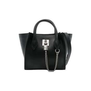 ERMANNO SCERVINO Calfskin Tote Bag, Shopping Bag, Shoulder Bag, Crossbody Bag, Handbag Mini Women's Black