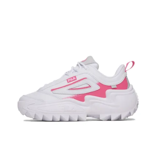 FILA Anti-Slip Wear-Resistant Low-Top Casual Shoes Women's White Pink