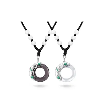 MAGICPOLE Glass Cat Eye Necklaces Unisex