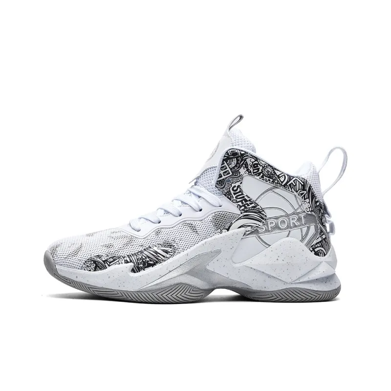 SOURCE Cushioning Abrasion Resistant Moisture Wicking Lightweight Rebound Mid Top Basketball Shoes Unisex-10