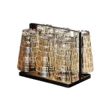 Amber Round Stacking Cup High Version 380ML/6 Pack+Cup Holder