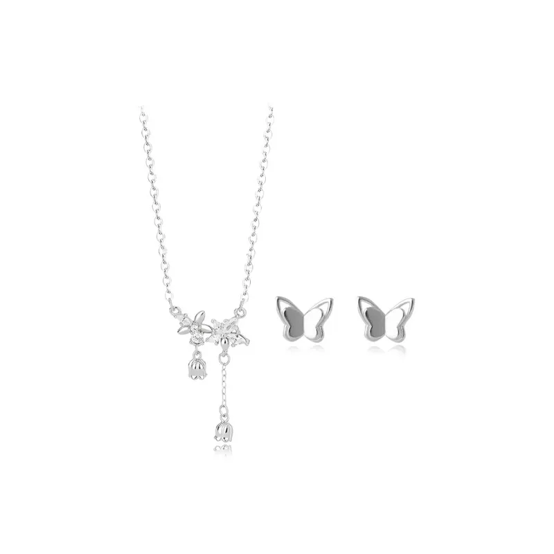 COPI S999 Fine Silver/Zircon Necklaces Unisex-4