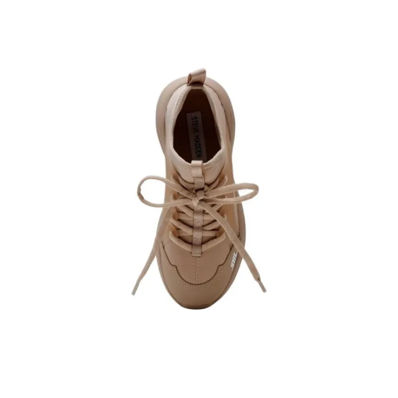 STEVE MADDEN Ellipse Slip-Resistant Height Increasing Low-Top Chunky Sneakers Women's Flesh Pink-2