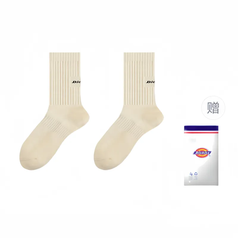 Dickies Moisture-Wicking Breathable Classic Solid Color Comfortable Fall And Winter Crew Socks Men's-0