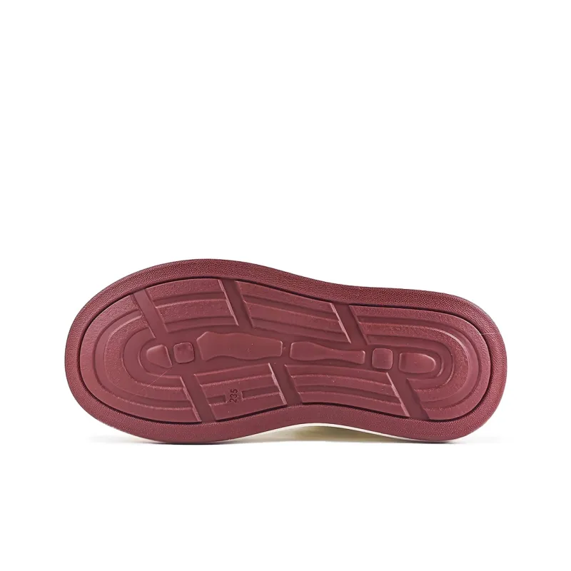 La Chapelle Skateboard Shoes Women's High Top Beige Red-6