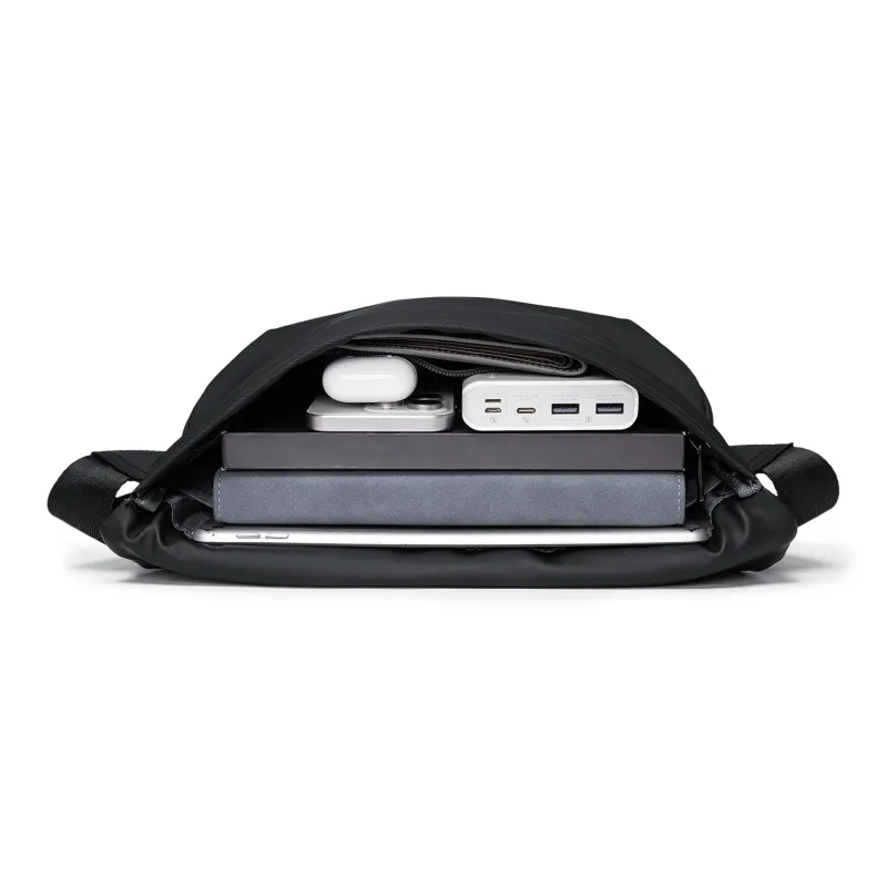 SEPTWOLVES Cudora Fabric Messenger Bag Shoulder Bag QPL Crossbody Bag Regular Unisex Black-6