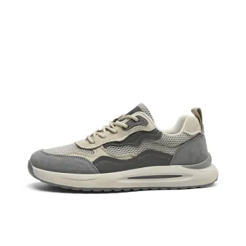 JEEP SPIRIT Anti Slip Wear Resistant Waterproof Breathable Lightweight Low Top Casual Shoes Men's Light Sandy